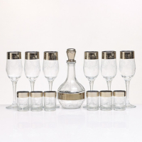 Мини-бар 13 предметов: бокалы  + графин  500 мл + стопка 50 мл