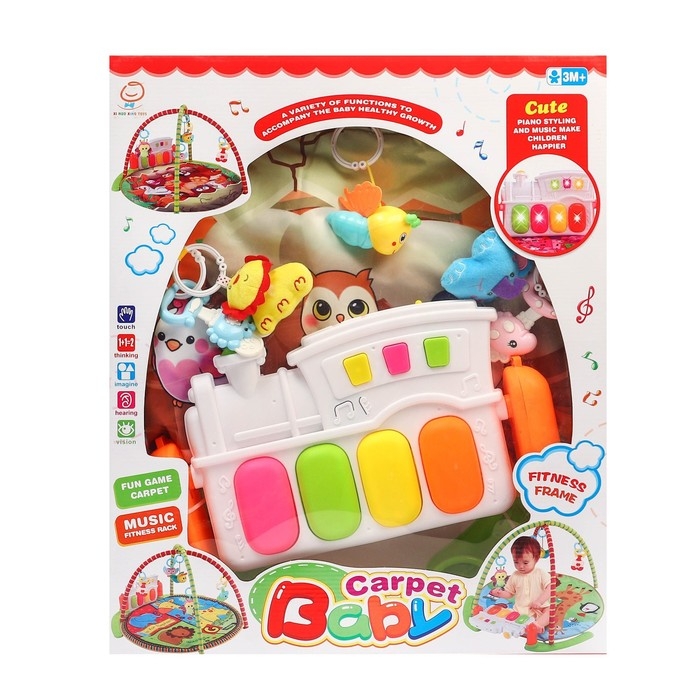 Развивающий музыкальный коврик «Сказочные птицы», 85х85 см. Развивающий музыкальный коврик «Сказочные птицы», 85х85 см.