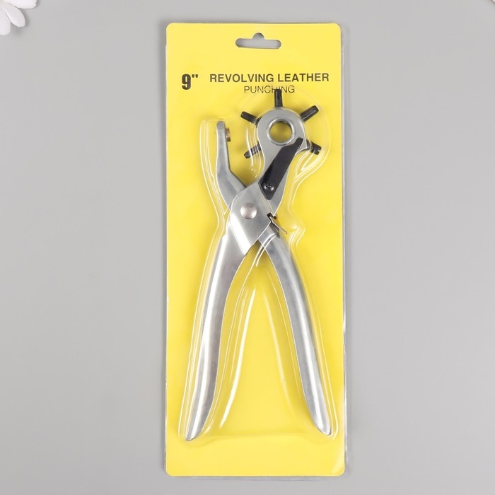 Дырокол для кожи 21х7 см диаметр прокола 2-4,5мм