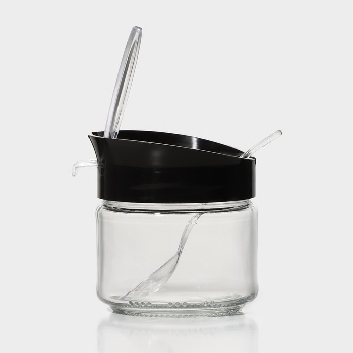 Банка стеклянная для сыпучих продуктов с ложкой «Лекса», 260 мл Банка стеклянная для сыпучих продуктов с ложкой «Лекса», 260 мл