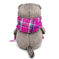 Мягкая игрушка &laquo;Басик&raquo;, в ярко-розовом шарфе, 22 см