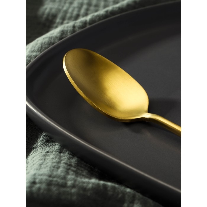 Ложка столовая из нержавеющей стали Magistro «Оску базис», длина 19,5 см, цвет золотой Ложка столовая из нержавеющей стали Magistro «Оску базис», длина 19,5 см, цвет золотой