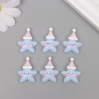 Декор для творчества пластик "Звездочка в колпаке" набор 6 ш 2,7х2,5х0,8 см Декор для творчества пластик "Звездочка в колпаке" набор 6 ш 2,7х2,5х0,8 см