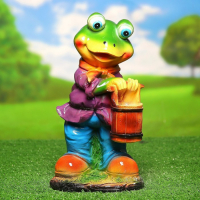 Садовая фигура "Лягушка с ведром", МИКС, 34х18х15см Садовая фигура "Лягушка с ведром", МИКС, 34х18х15см