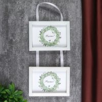 Фоторамка двойная на тесьме L-3 10х15 см перламутр (пластиковый экран) Фоторамка двойная на тесьме L-3 10х15 см перламутр (пластиковый экран)