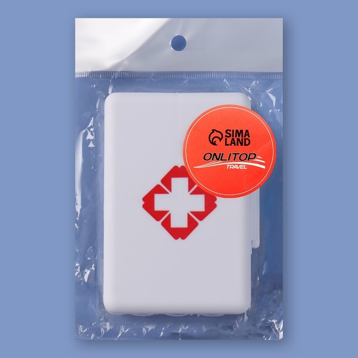 Таблетница &laquo;Быстрая аптечка&raquo;, 9 &times; 6 &times; 2,5 см, 7 секций, цвет белый