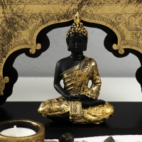 Сад камней Дзен "Будда во дворце у золотой арки" песок+свеча 21х16х14 см Сад камней Дзен "Будда во дворце у золотой арки" песок+свеча 21х16х14 см