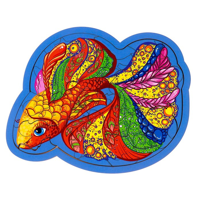 Пазл деревянный фигурный &laquo;Рыбка&raquo;, 64 элементов