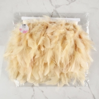 Тесьма с перьями индюка, 13-17 см, 5 &plusmn; 0,5 м, цвет сливочный