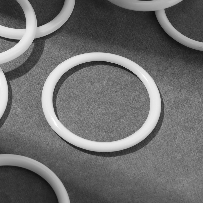 Кольцо для штор d40/50мм (наб 10шт цена за наб) пластик белый АУ