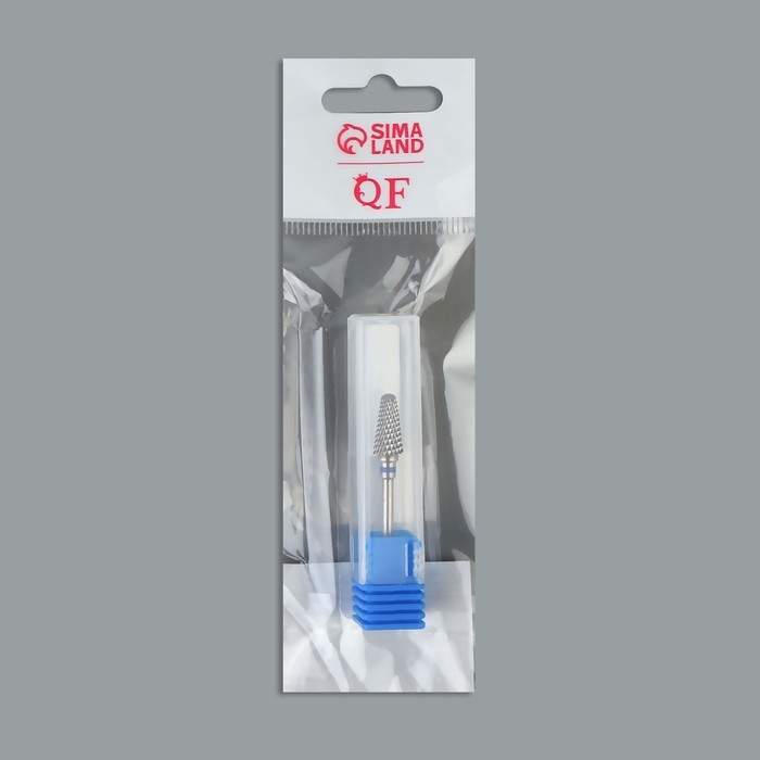 Фреза твердосплавная для маникюра «Конус», средняя нарезка, 6 × 15 мм, в пластиковом футляре Фреза твердосплавная для маникюра «Конус», средняя нарезка, 6 × 15 мм, в пластиковом футляре