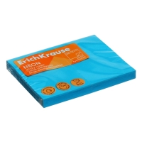 Блок с липким краем бумажный 100х75 мм, ErichKrause "Neon", 100 листов голубой Блок с липким краем бумажный 100х75 мм, ErichKrause "Neon", 100 листов голубой