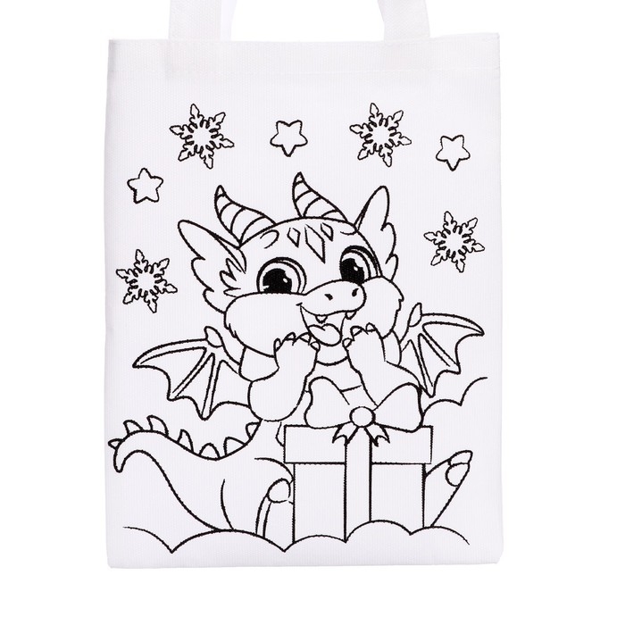 Сумка-шопер, раскраска «Дракон. Новый год» Сумка-шопер, раскраска «Дракон. Новый год»