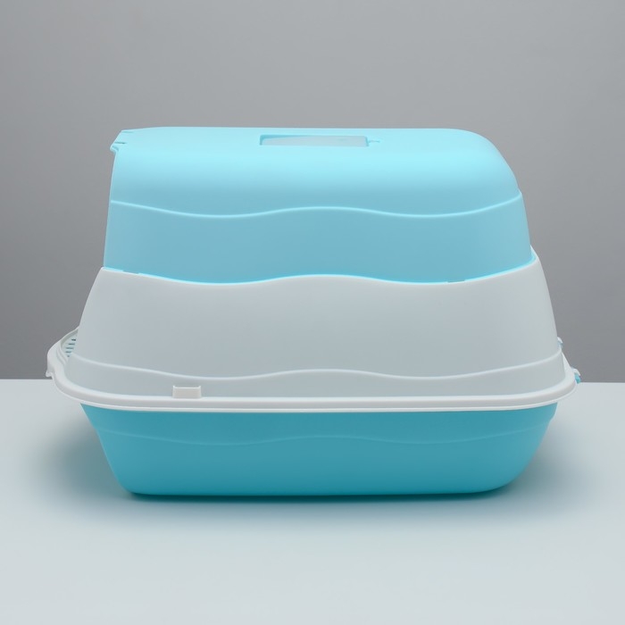 Туалет закрытый 2-в-1 со съёмным верхом 34 х 50 х 33 см, голубой