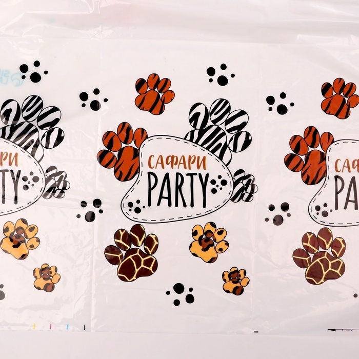 Набор бумажной посуды Набор бумажной посуды "Сафари", 6 тарелок,6 стаканов, скатерть