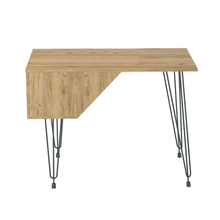 Стол письменный Liverpool, 100x50x73 см, дуб крафт золотой, чёрный