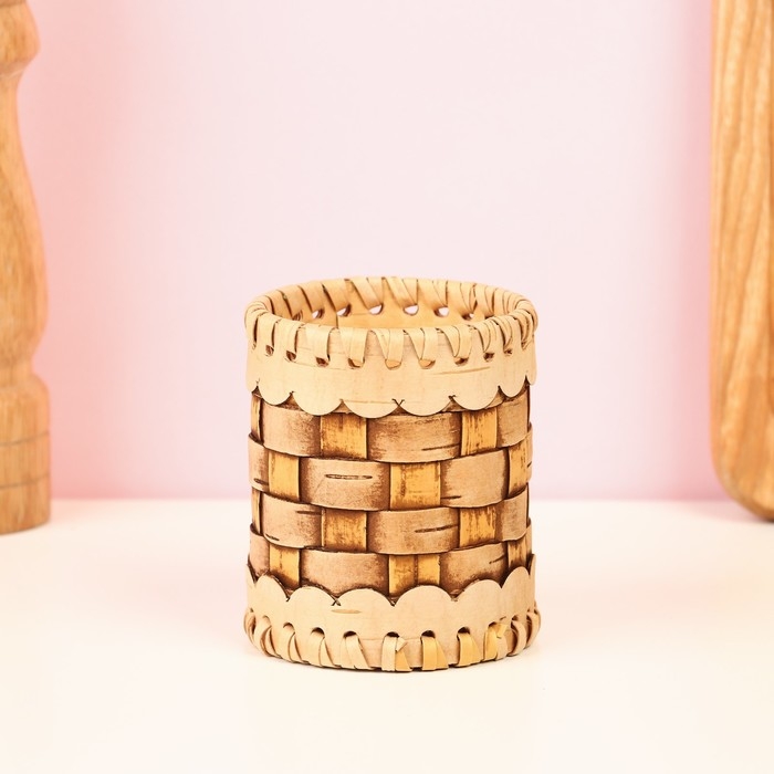 Туес «Велюр», плетеный, 6х6х9 см, береста Туес «Велюр», плетеный, 6х6х9 см, береста