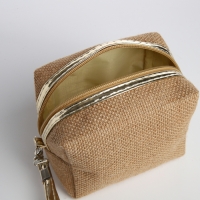 Косметичка на молнии, цвет тёмно-бежевый Косметичка на молнии, цвет тёмно-бежевый