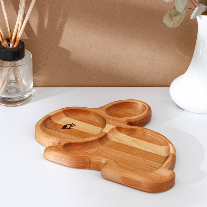 Пасхальный набор Adelica, менажница заяц, подставка для яиц 8 ячеек, d=20&times;1,8 см, термонаклейки 7 шт, берёза