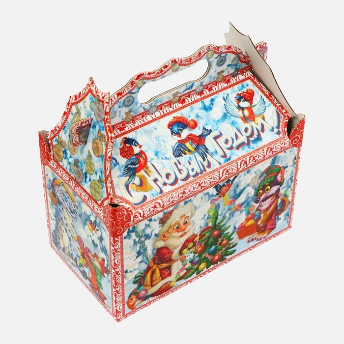 Новый год. Подарочная коробка новогодняя Ларец Новый год. Подарочная коробка новогодняя Ларец "Приключения начинаются" 21,2 х 12,3 х 22,6 см.