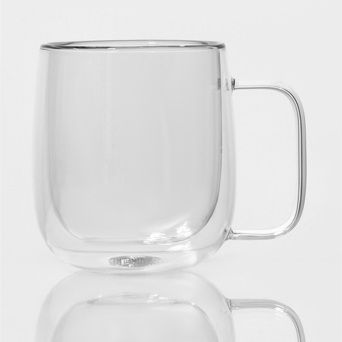 Кружка стеклянная с двойными стенками Magistro &laquo;Адель&raquo;, 300 мл