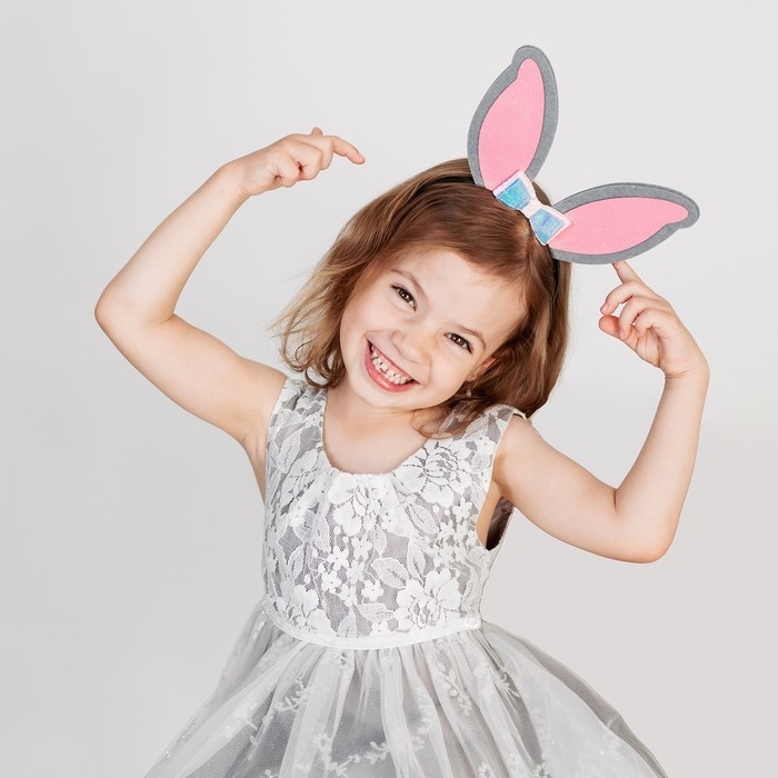 Новый год! Ободок для волос карнавальный &laquo;Блестящая&raquo;, ушки зайчика