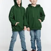 Худи детское Kirenga Kids 2.0, темно-зеленое, 12 лет