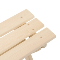 Лавка деревянная складная из липы "Добропаровъ" 100х33х45 см, для бани, нагрузка до 100кг Лавка деревянная складная из липы "Добропаровъ" 100х33х45 см, для бани, нагрузка до 100кг