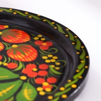 Тарелка &laquo;Земляничка&raquo;, 15&times;0,5 см, хохлома