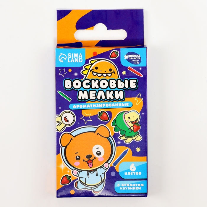 Восковые мелки - карандаши ароматизированные «Зверята», 6 цветов Восковые мелки - карандаши ароматизированные «Зверята», 6 цветов