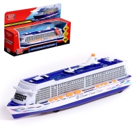 Круизный лайнер металлический, 20 см, световые и звуковые эффекты, инерционная Круизный лайнер металлический, 20 см, световые и звуковые эффекты, инерционная