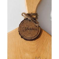 Набор досок разделочных на подставке Adelica &laquo;Дом&raquo;, 2 шт, 35x18x2.5 и 32x18x2,5 см, цельный массив кедра, цвет молочный