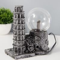 Плазменный шар "Пизанская башня" серый 14х10х16 см RISALUX Плазменный шар "Пизанская башня" серый 14х10х16 см RISALUX