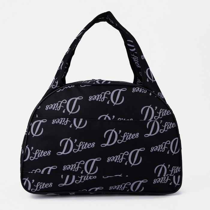 Сумка дорожная женская на молнии, держатель для чемодана, цвет чёрный Сумка дорожная женская на молнии, держатель для чемодана, цвет чёрный