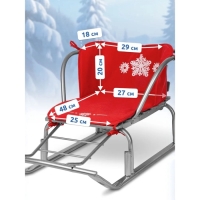 Сиденье для санок - матрас, универсальное, цвет красный