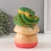 Копилка "ЗМЕЙКА НА ГРИБЕ"  18 х12 х 12 см.