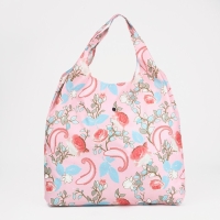 Сумка хозяйственная на кнопке, складная, цвет розовый Сумка хозяйственная на кнопке, складная, цвет розовый