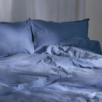 Простыня SL Home "Деним" 245*280 см, цв.синий, 100% жатый хлопок Простыня SL Home "Деним" 245*280 см, цв.синий, 100% жатый хлопок