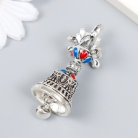 Колокольчик металл "Колокол императора" с цветными камешками d=2,7 см 5х2,7х2,7 см Колокольчик металл "Колокол императора" с цветными камешками d=2,7 см 5х2,7х2,7 см