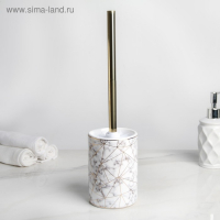 Ёршик для унитаза с подставкой &laquo;Лили&raquo;, 9,5&times;9,5&times;37 см, цвет белый