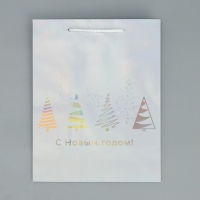 Пакет голографический &laquo;Сказочный лес&raquo;, 18 х 23 х 10 см, Новый год