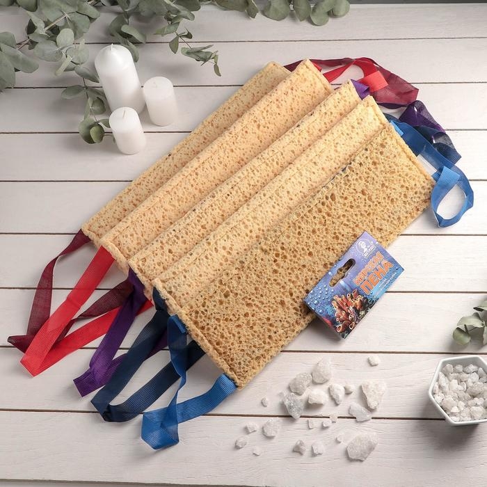 Губка для тела мягкая «Морская пена», 38×12 см, цвет МИКС Губка для тела мягкая «Морская пена», 38×12 см, цвет МИКС