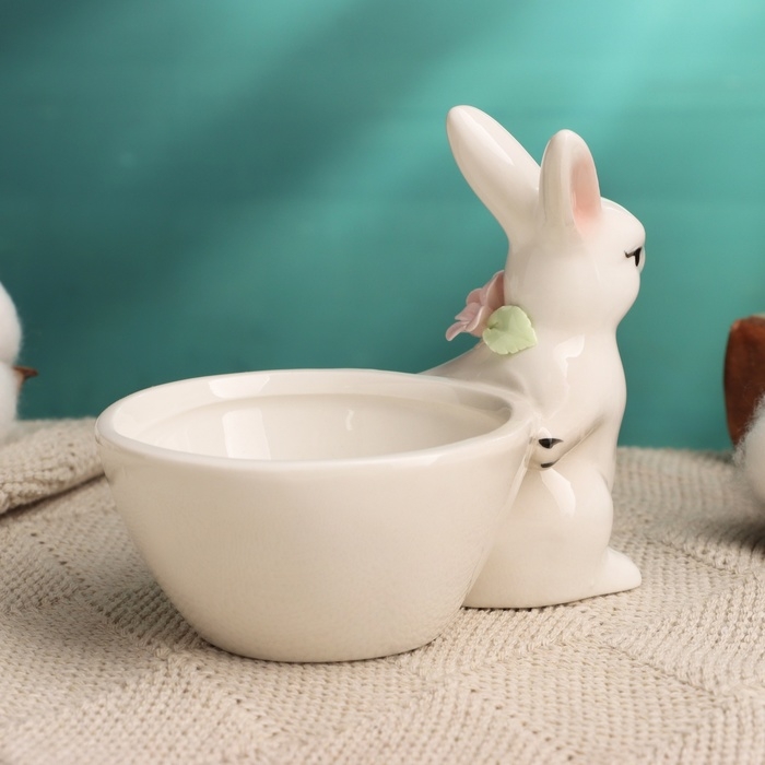 Подставка для мелочей Подставка для мелочей "Нежный кролик" 8х8х13см, микс