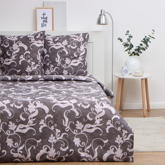 Постельное бельё Экономь и Я 2 сп &laquo;Узор&raquo;, 175х215см, 180х215см, 70х70см-2 шт, полисатин, 80 г/м&sup2;