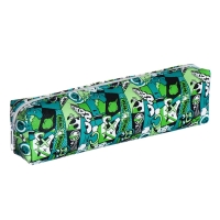 Пенал школьный на молнии Calligrata "Комикс", зелёный Пенал школьный на молнии Calligrata "Комикс", зелёный