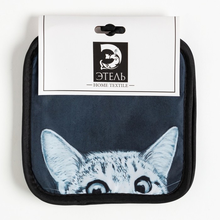 Кухонный набор (2 предмета) Этель LoveLife &laquo;Кошечка&raquo;, прихватка 17х17 см - 2 шт, 100% п/э