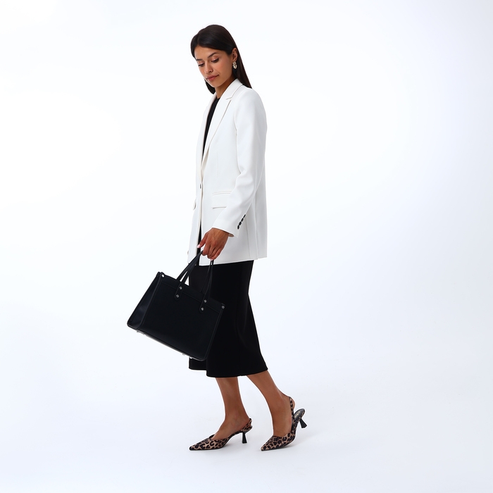 Сумка женская на молнии, TEXTURA, средний размер, цвет чёрный Сумка женская на молнии, TEXTURA, средний размер, цвет чёрный