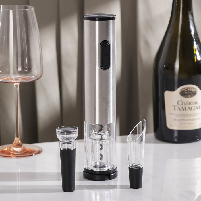 Набор для вина Magistro Soha, штопор электрический, аэратор, пробка Набор для вина Magistro Soha, штопор электрический, аэратор, пробка