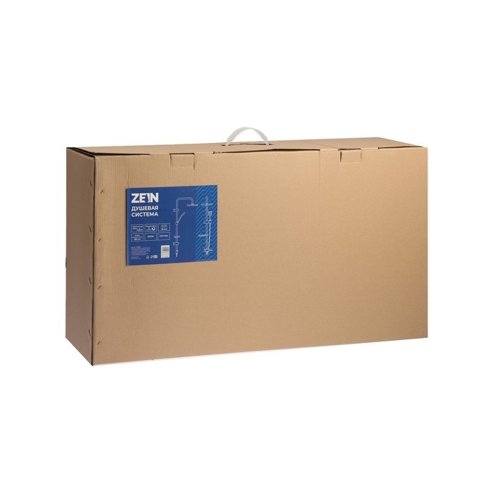 Душевая система ZEIN ZS-1, смеситель, тропическая и ручная лейка 3 режима, латунь, хром