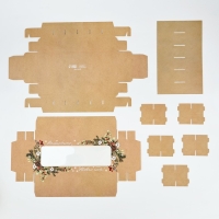 Коробка складная под 12 конфет &laquo;Новогодняя ботаника&raquo;, 3.8 х 10.5 х 26.5 см, Новый год